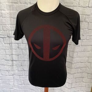 Marvel men M crewneck Deadpool short sleeve dri fit  t-shirt black